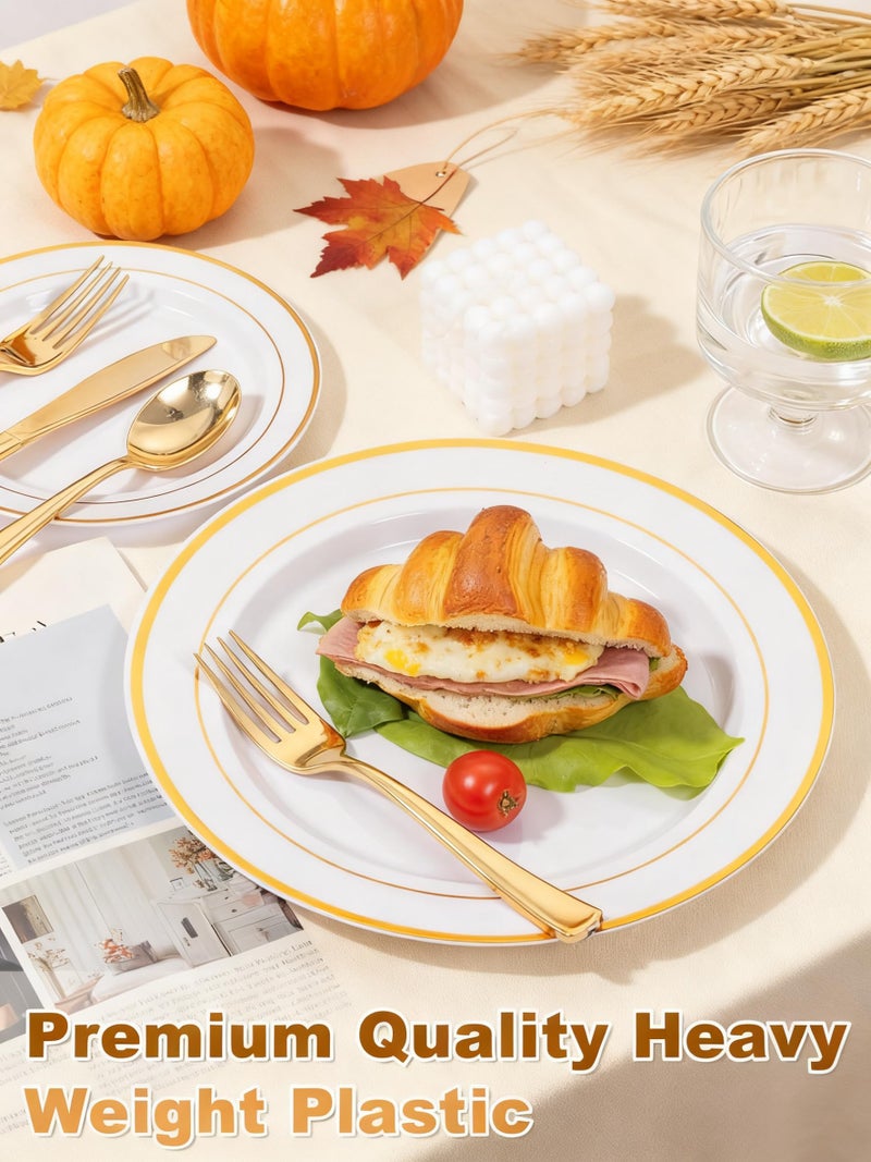 WDF 300PCS Gold Plastic Forks - Heavy Duty Gold Forks Disposable - Sturdy&Durable Plastic Silverware Bulk for Wedding/Thanksgiving Party/Daily Using - Image 5